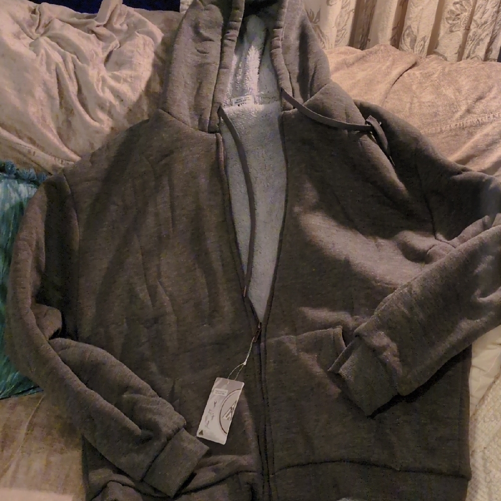 Cozy Gray Zip-Up Hoodie